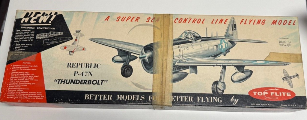 Top Flite Top-Flight Republic P 47 N P-47 P47 Thunderbolt Control Line Model Kit