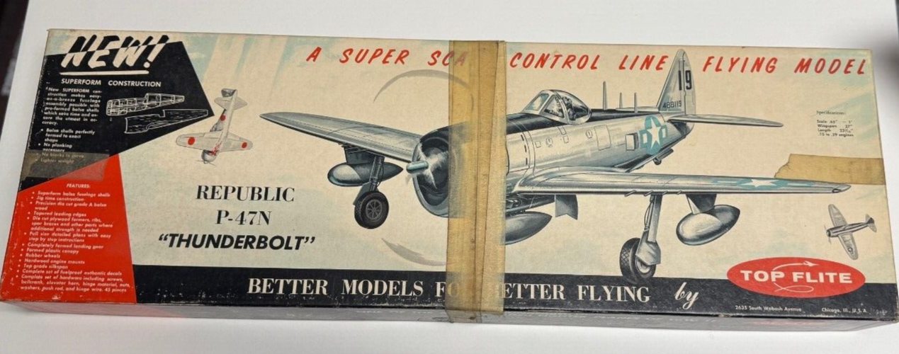 Top Flite Top-Flight Republic P 47 N P-47 P47 Thunderbolt Control Line Model Kit