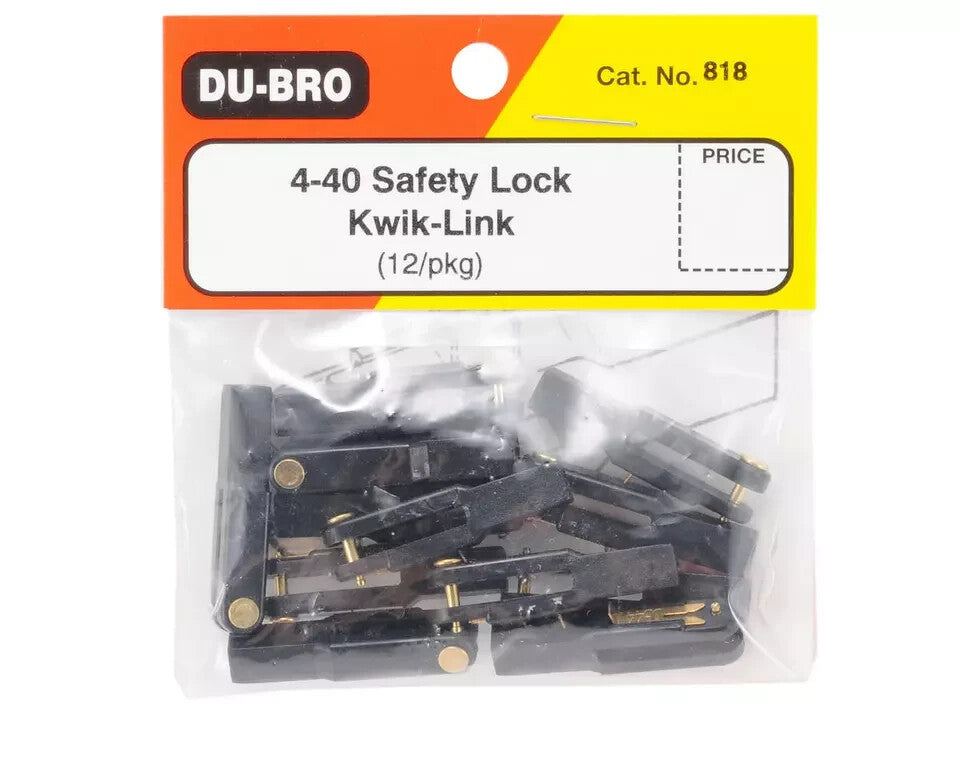 DuBro RC Airplane 4-40 440 Safety Lock Kwik Link Clevis (12) DUB818 818