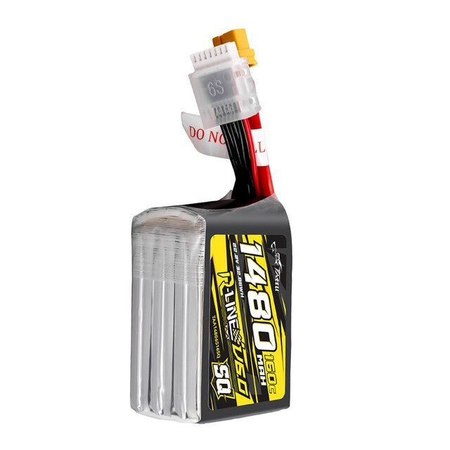 Tattu R-Line Version 6.0 1480mAh 160C 6S 22.2V SQ Lipo Battery Pack with XT60
