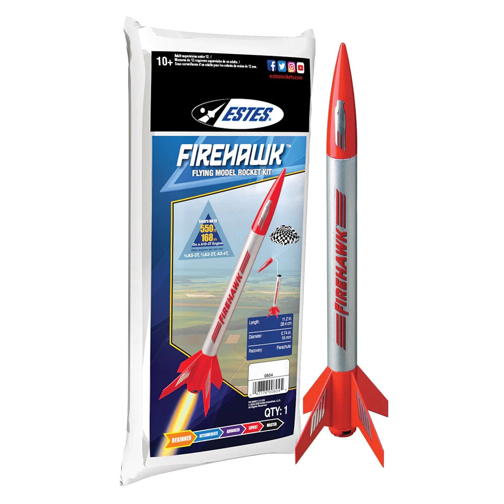Estes Firehawk Mini Model Rocket Kit E2X Easy-to-Assemble EST0804 0804