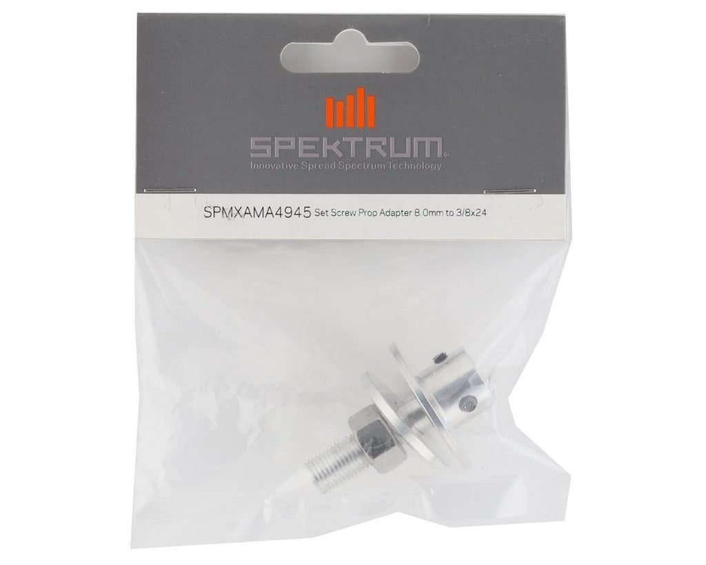 Spektrum RC 8mm Set Screw RC Motor Prop Adapter 3/8x24 Prop Shaft SPMXAMA4945