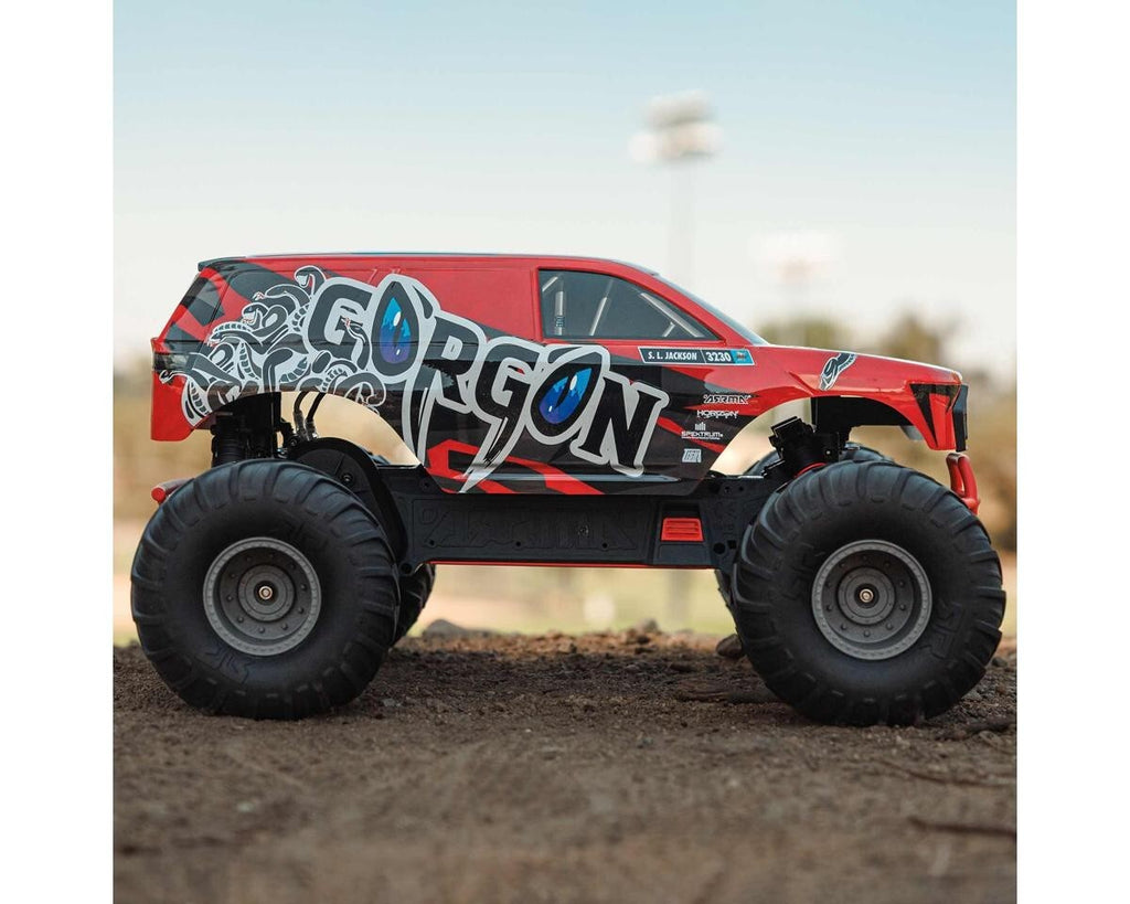 Arrma Gorgon 4X2 MEGA 550 Brushed 1/10 Monster Truck RTR (Red) w/SLT2 2.4GHz
