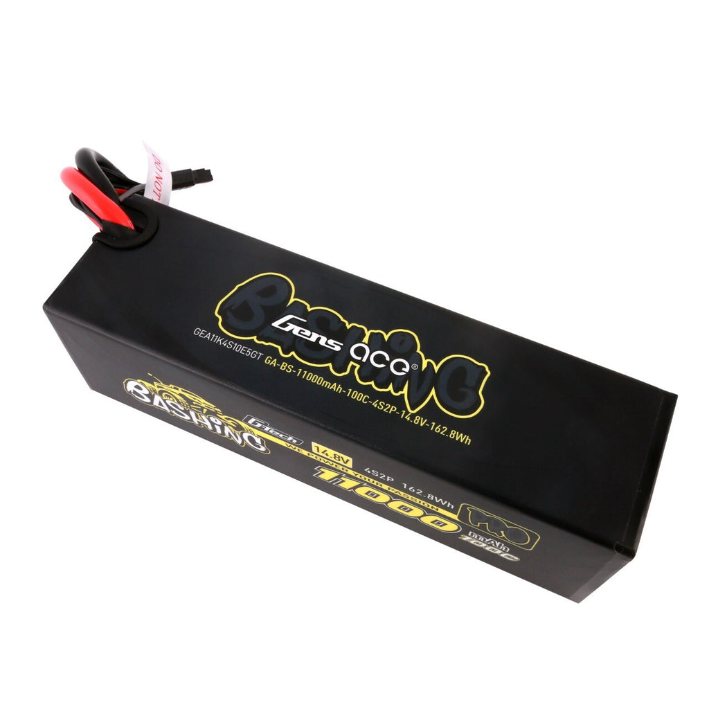 2x Gens Ace Bashing Pro G-Tech 14.8V 100C 4S 11000mah Lipo Battery Pack With EC5