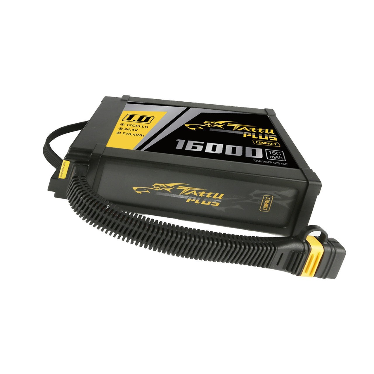 Tattu Plus 1.0 Compact Version 16000mAh 44.4V 15C 12S1P Lipo Smart Battery Pack