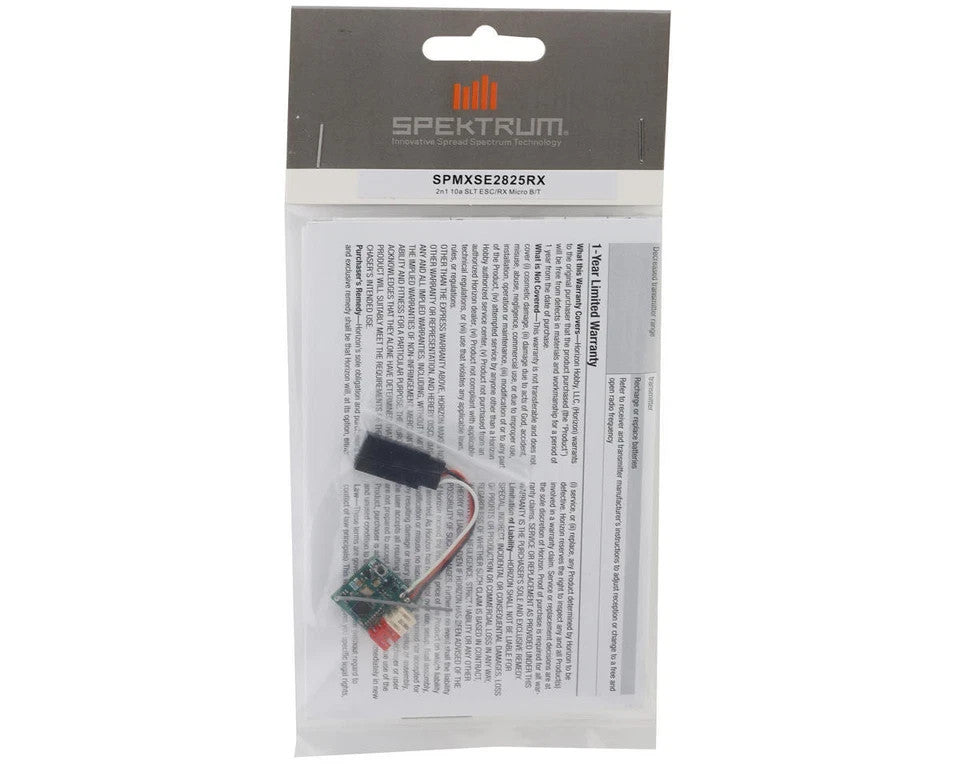 Spektrum RC 2-in-1 Brushed ESC/SLT Receiver SPMXSE2825RX : Micro B / T