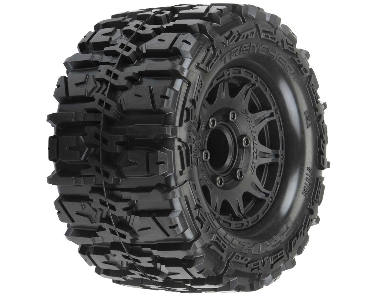 ProLine Trencher HP Belted 2.8" PreMounted Truck Tires (M2) (2) Black PRO1016810