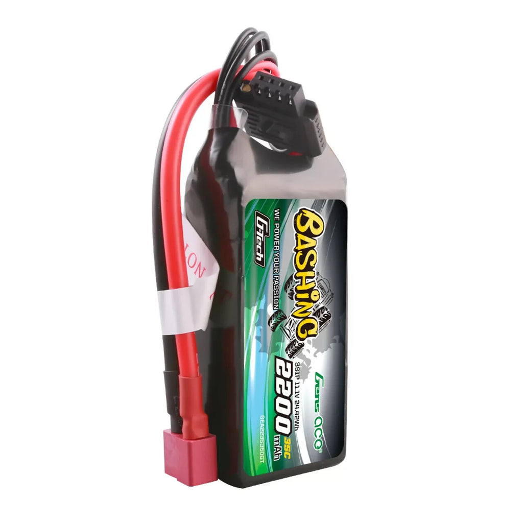 GensAce Bashing 2200mAh 11.1V 35C G-Tech 3S Lipo Battery Deans For RC Crawler