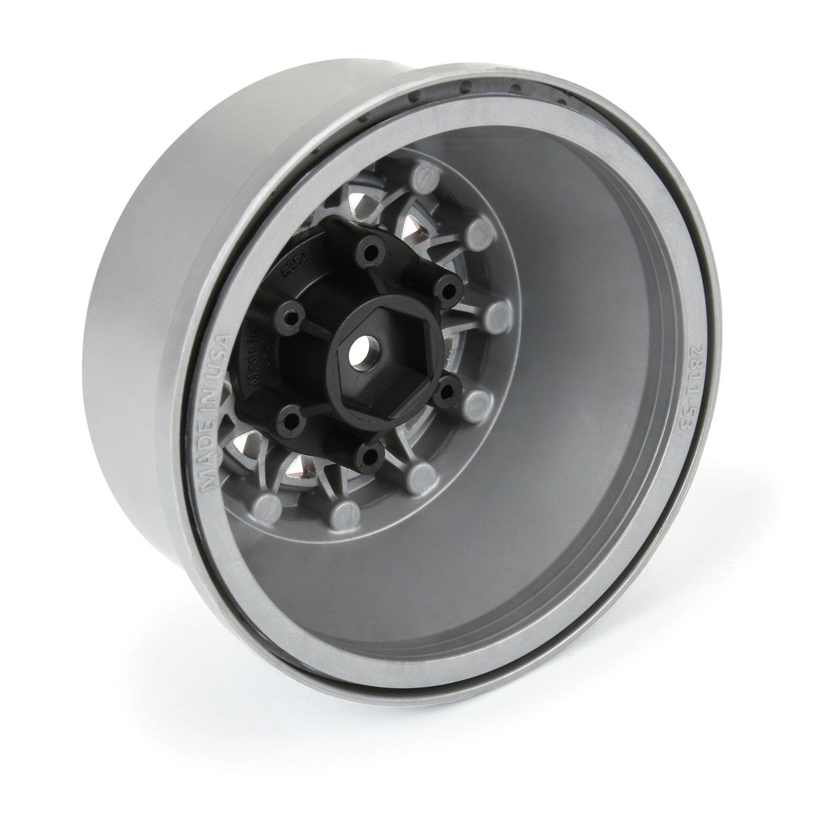 ProLine 1/10 Raid Bead-Loc F/R 2.2"/3.0" 12 /14mm SC Wheels (2) RD/GRY PRO281105