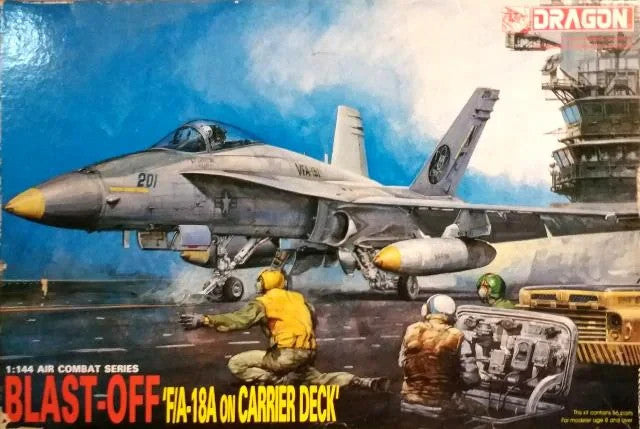 SHANGHAI DRAGON BLAST-OFF 'F/A-18A on Carrier Deck 1:144 Air Combat Series 4003