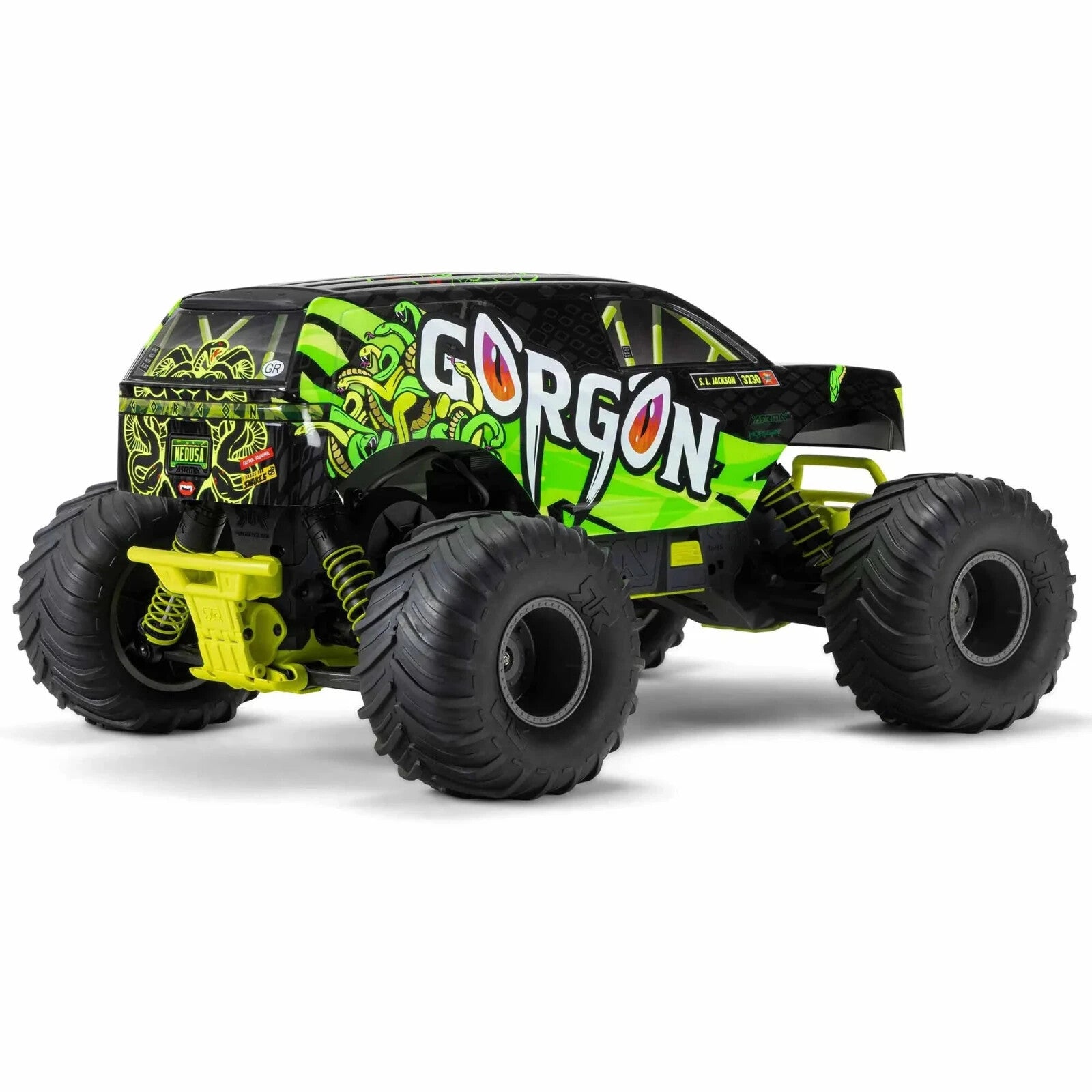 Arrma Gorgon 4X2 MEGA 550 Brushed 1/10 Monster Truck RTR (Yellow) w/SLT2 2.4GHz