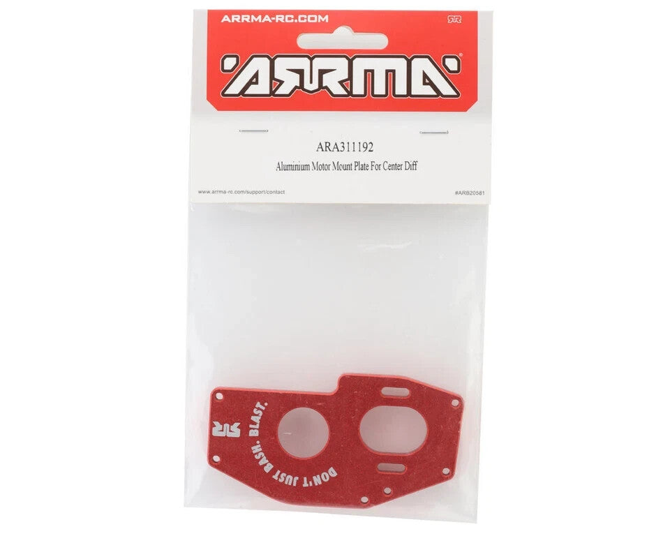 Arrma 4S BLX Aluminum Center Differential Motor Mount Plate ARA311192 : Big Rock