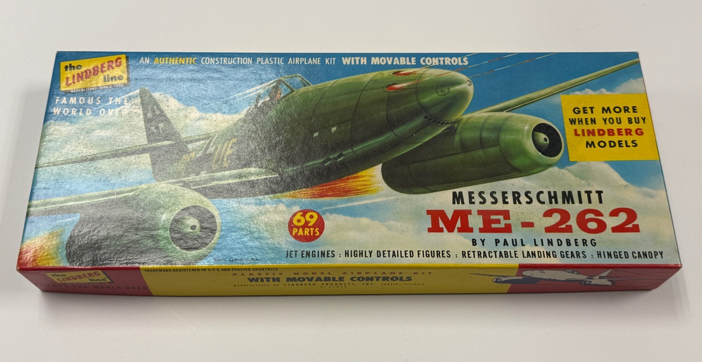 Vintage Lindberg Messerschmitt ME-262 ME262 German Fighter Plastic model Kit