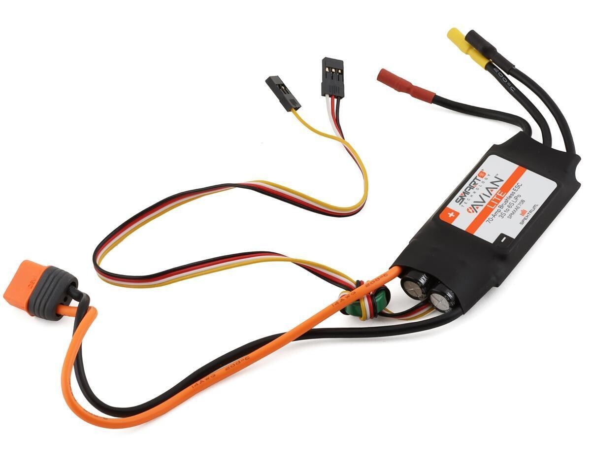 Spektrum RC Avian Lite 70-Amp Brushless Smart ESC w/IC3 Connector SPMXAE70B