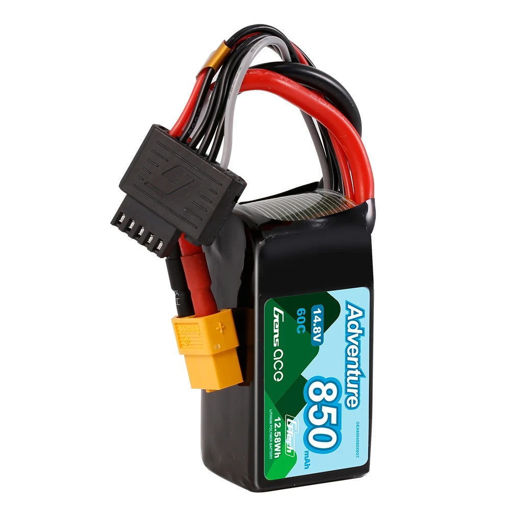 Gens Ace 850mAh 4S 60C 14.8V Lipo RC Truck Battery XT60 Plug Adventure G-Tech