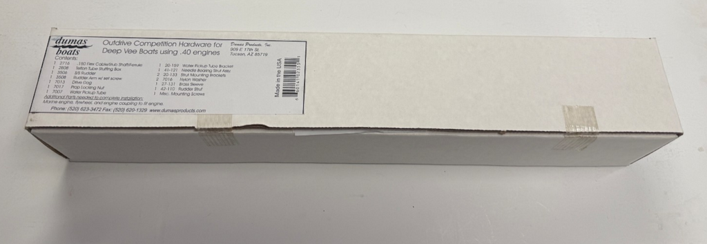 Dumas Boats Outdrive Competition Hardware Kit .40 Deep Vee Boat RC Marine NIB US