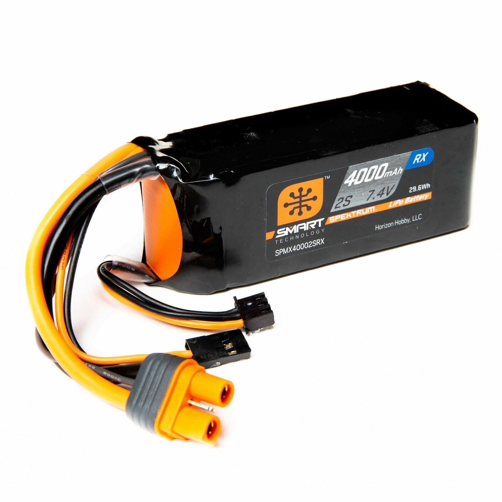Spektrum 7.4V 4000mAh 2S 15C Smart LiPo Receiver RX Battery IC3 SPMX40002SRX