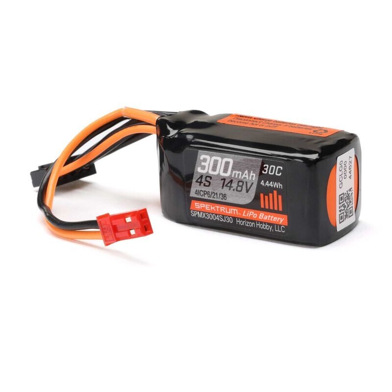 SPMX3004SJ30 Spektrum RC 4S 30C LiPo Battery Pack w/JST 14.8V 300mAh Micro Draco