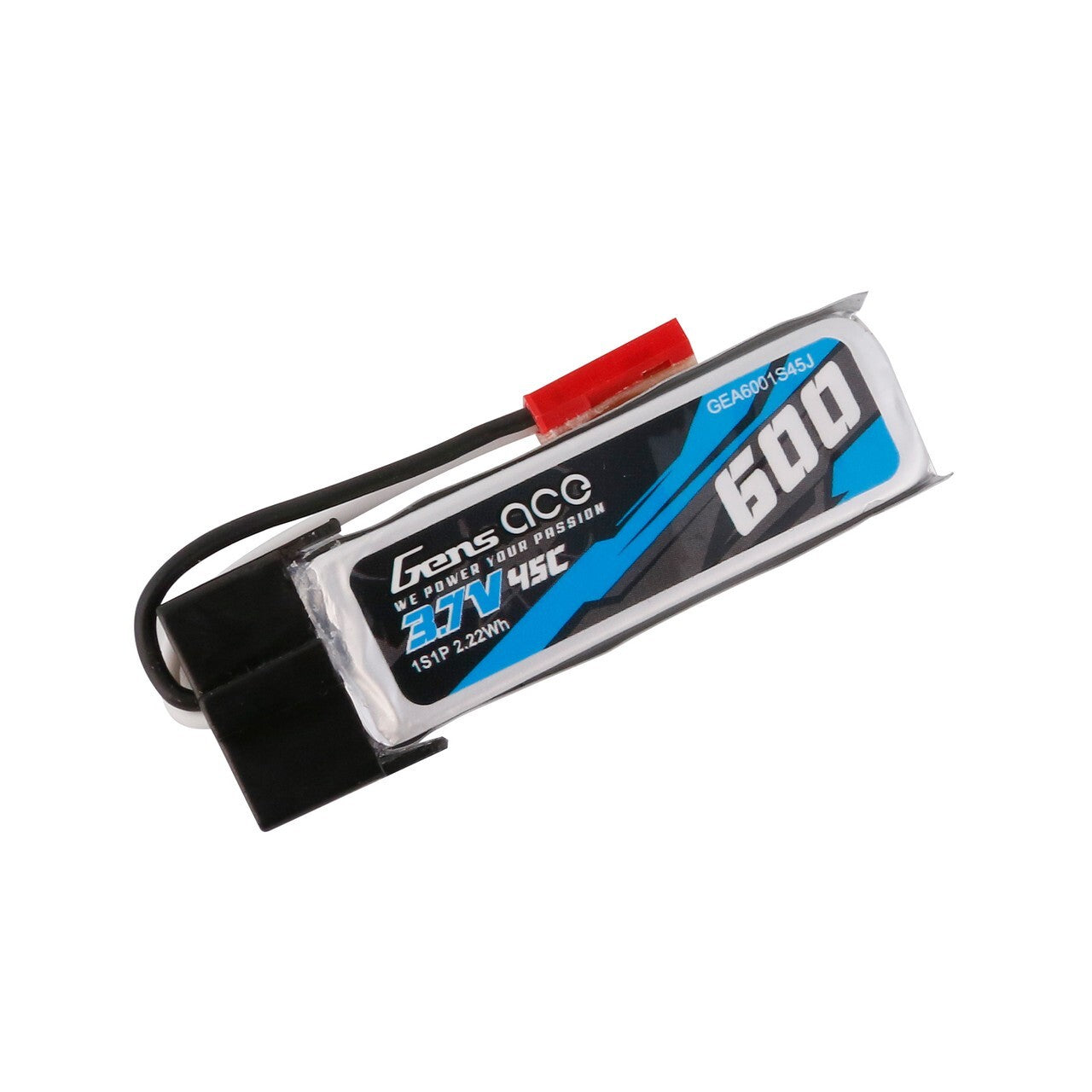 Gens Ace 600mAh 3.7V 45C 1S Lipo Battery Pack With JST Plug : Blade 120S 120 S2