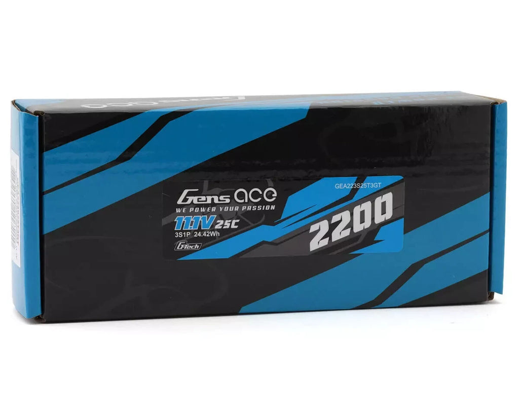 Gens Ace G-Tech 3S LiPo Battery 25C 11.1V 2200mAh Universal Connector EC3 Deans