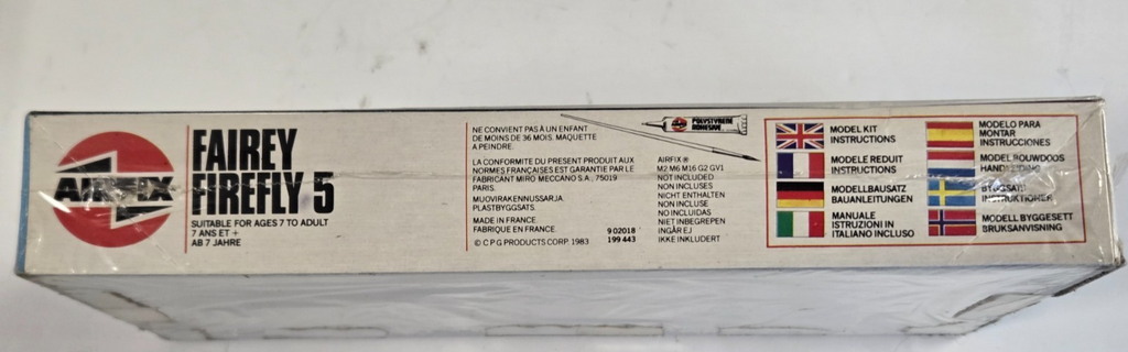 Vintage Airfix 1/72 Fairey Firefly 5 Plastic Model Airplane Kit
