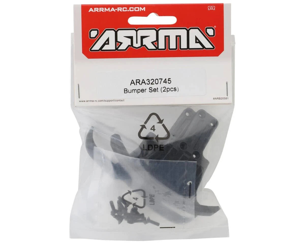 ARRMA ARA320745 1/18th Scale Monster Truck Bumper Set 2pcs - GROM 320745