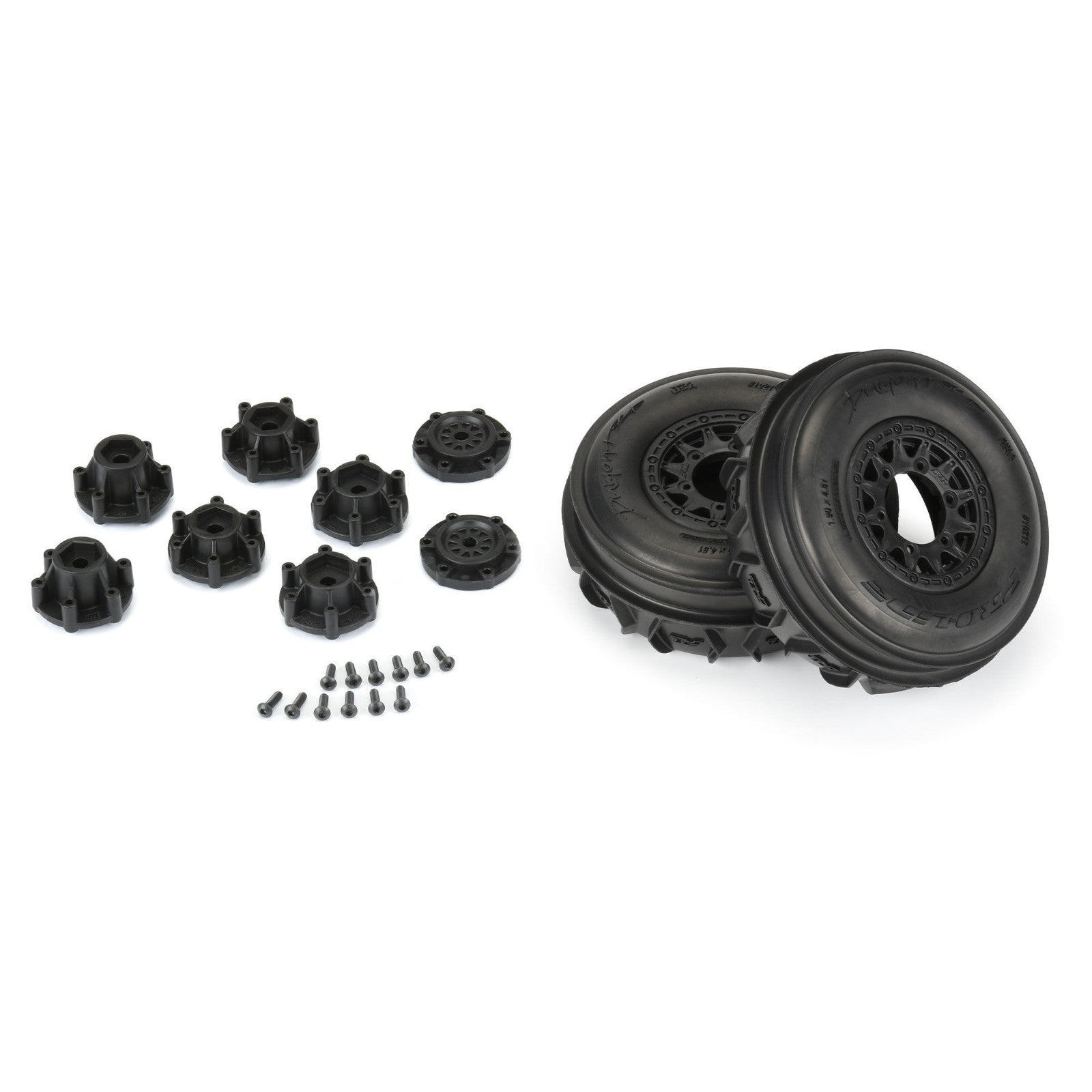 Proline 1/10 Dumont Front Paddle/Rib 2.2"/3.0" SC Mounted 12mm Black Raid (2)