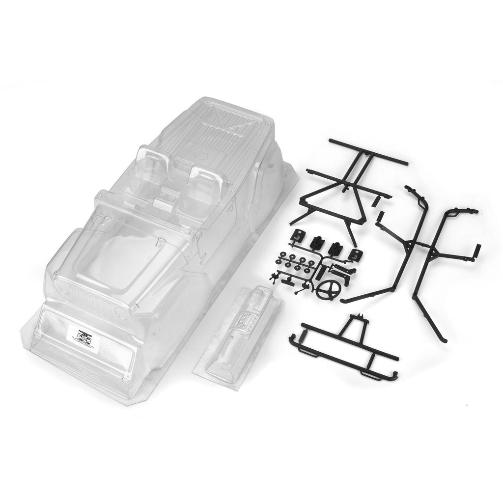 Pro-Line 364400 2004 J33P LJ Clear Body with Trail Cage & Scale Molded Accessori