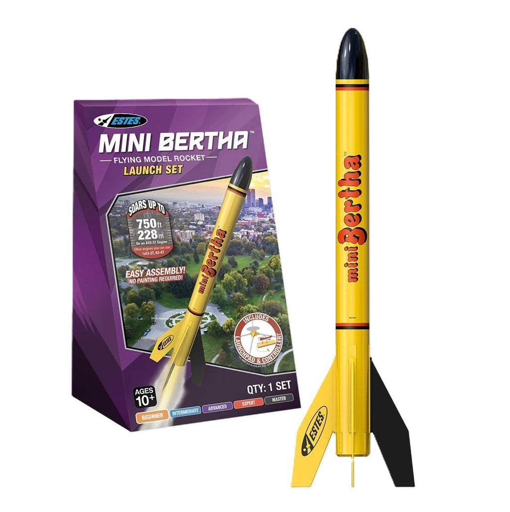 Estes Mini Bertha Beginner Model Rocket RTF Ready to Fly Launch Set EST2469 2469
