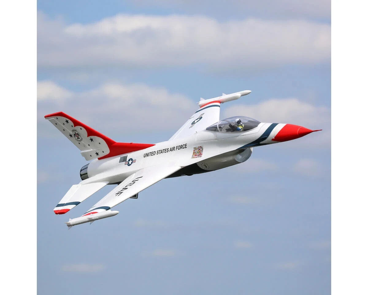 E-flite EFlite F-16 F16 70mm Thunderbirds EDF BNF Basic Jet Airplane AS3X & SAFE