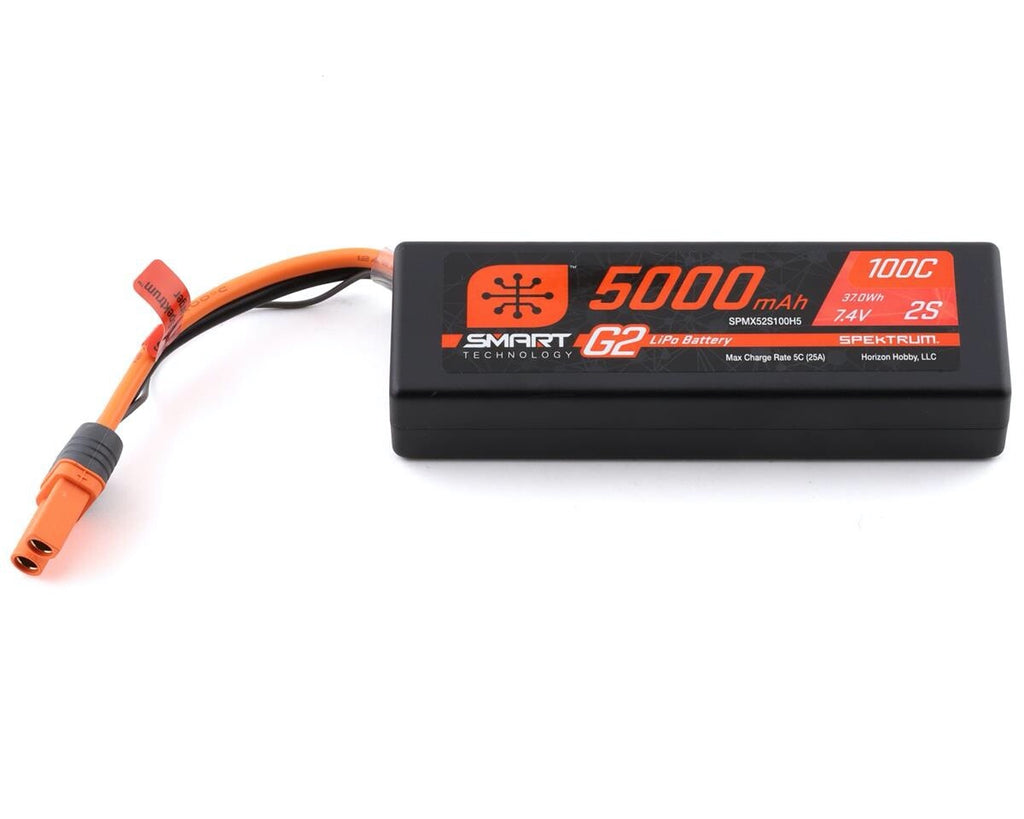 Spektrum RC 2S Smart G2 LiPo 100C Battery Pack 7.4V 5000mAh w/ IC5 Connector