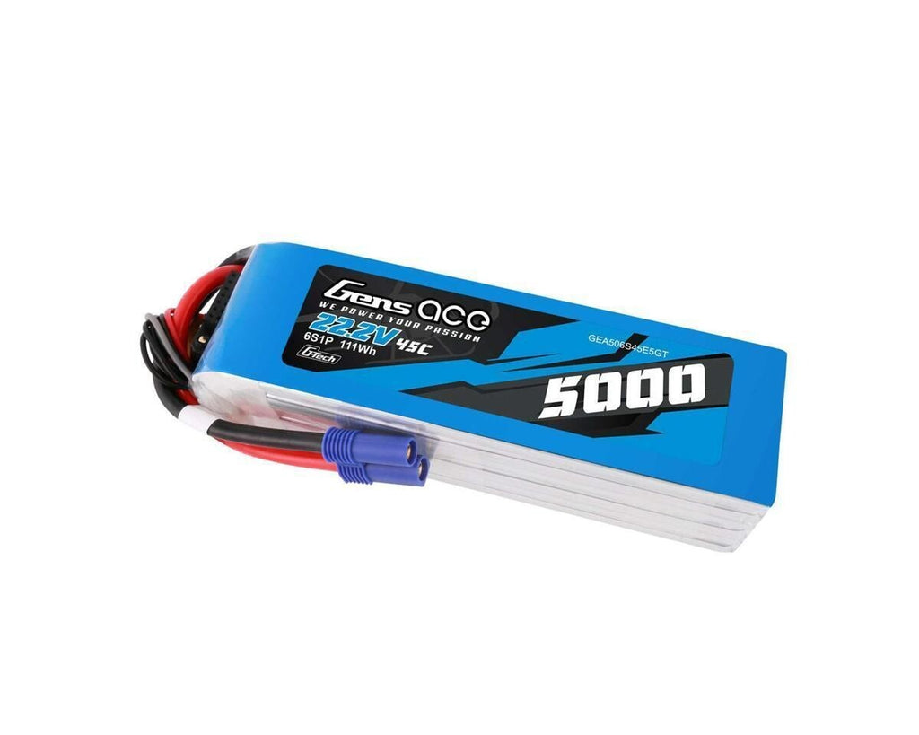 Gens Ace G-Tech Smart 6S LiPo Battery 45C 22.2V 5000mAh w/ EC5 Connector