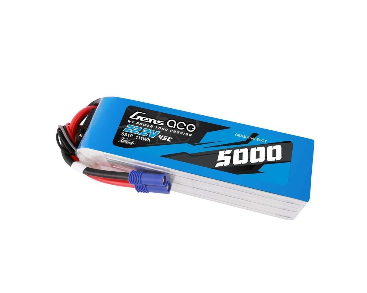 Gens Ace G-Tech Smart 6S LiPo Battery 45C 22.2V 5000mAh w/ EC5 Connector