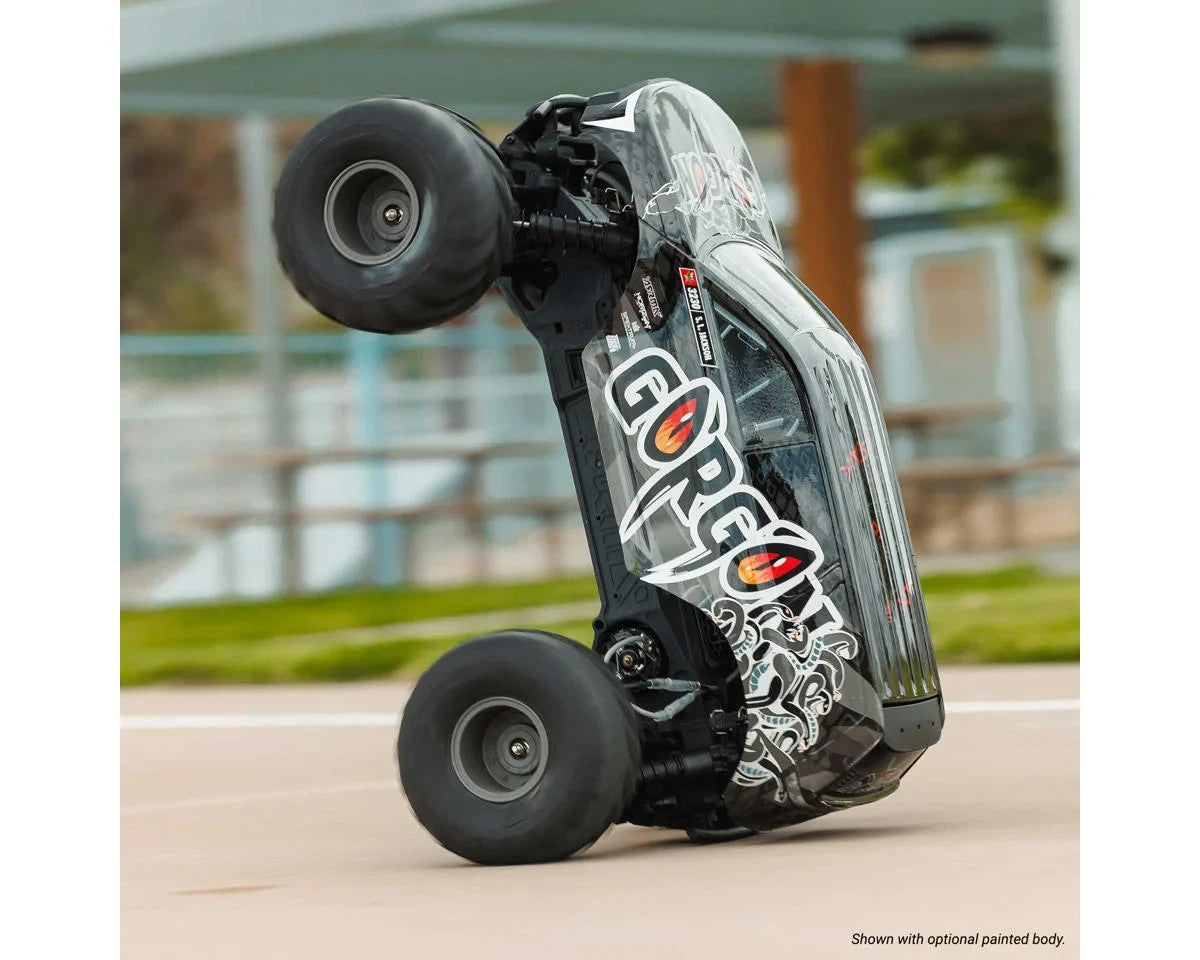 Arrma Gorgon 4x2 MEGA 550 Brushed 1/10 Monster Truck Ready-To-Assemble Kit Clear
