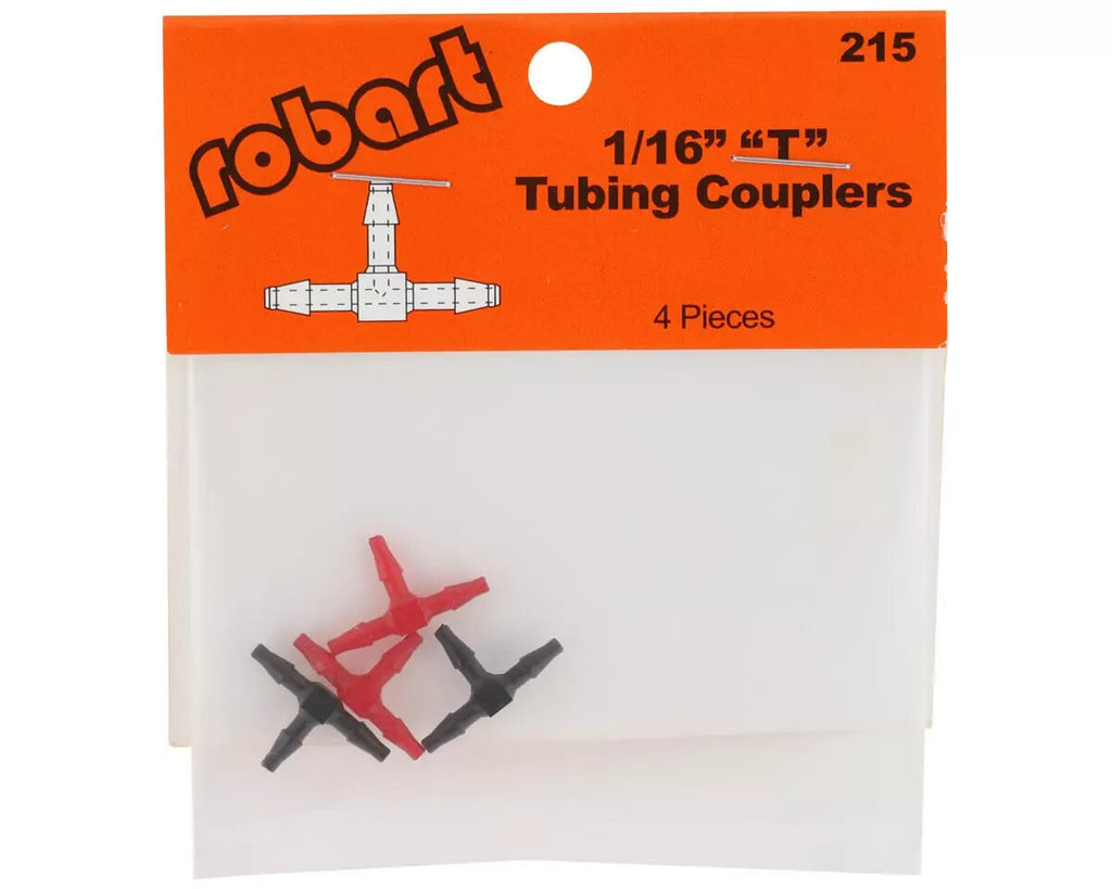 Robart Manufacturing T RC Retract Air Line Tubing Couplers 1/16" 1/16 ROB215 215