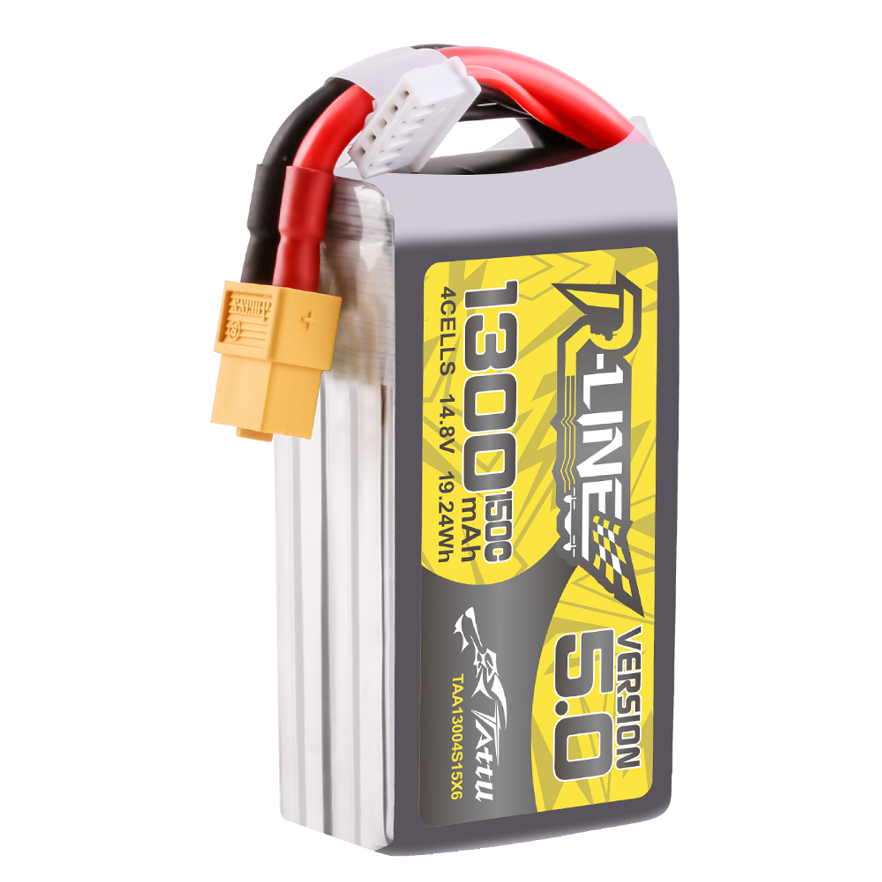 Tattu R-Line Version 5.0 1300mAh 4S 14.8V 150C Lipo Battery Pack with XT60 Plug