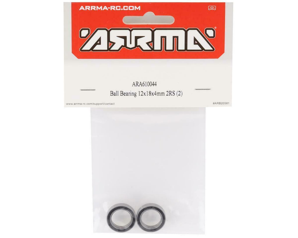 Arrma 12x18x4mm Ball Bearing (2) ARA610044 610044 : Typhon 3S BLX RC Buggy