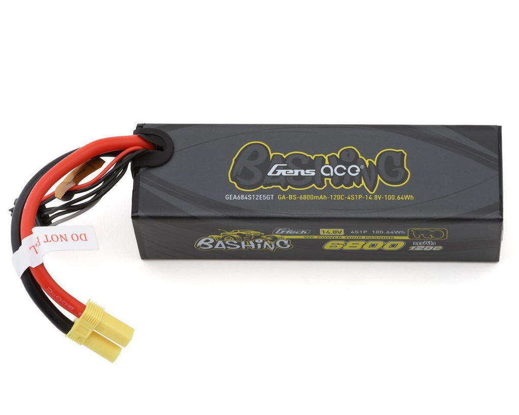 2x Gens Ace 6800mAh G-Tech 4S Bashing Series Hardcase LiPo Battery 120C 14.8V