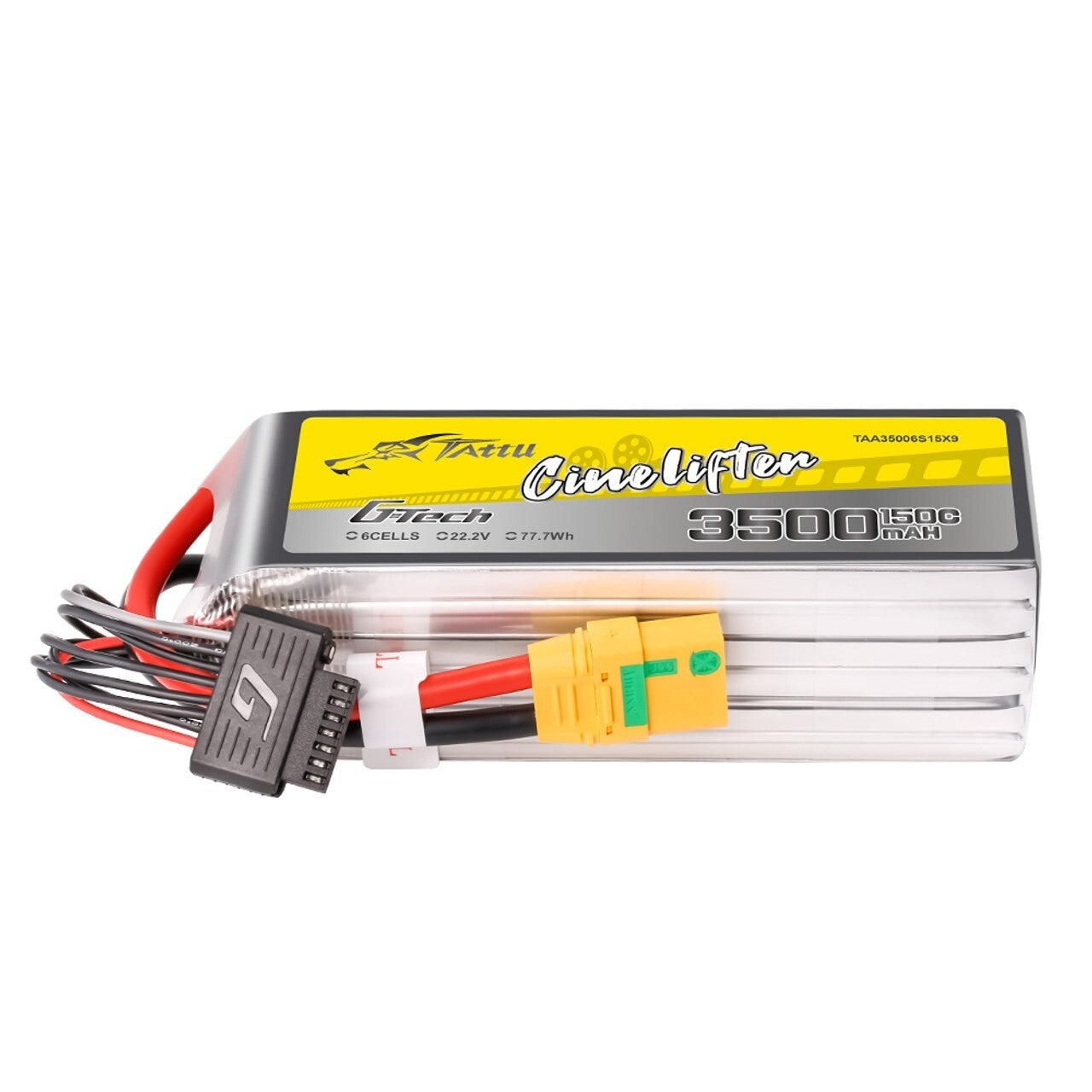 Tattu GTech 3500mAh 6S 22.2v 150C Lipo Battery Pack w/ XT90-S XT90 Cinelifter X8