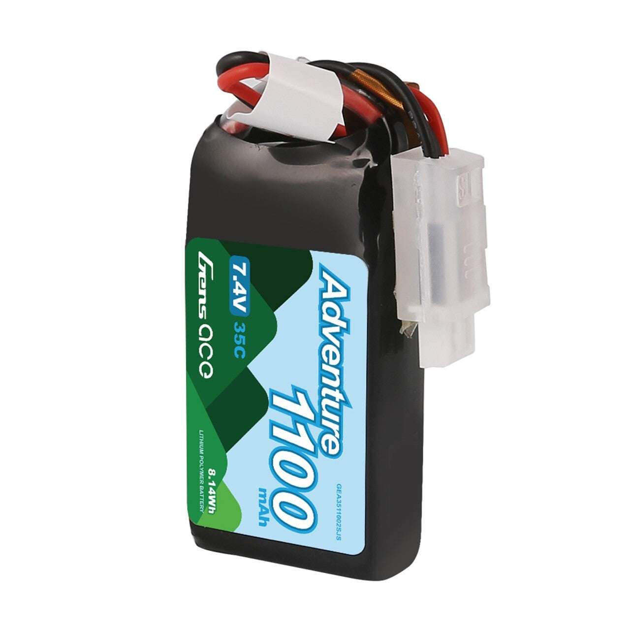 2x Gens Ace Adventure 1100mAh 2S 7.4V 35C Lipo Battery Pack : Axial SCX24