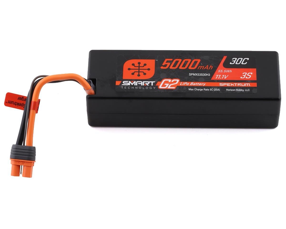 Spektrum RC 3S Smart G2 LiPo 30C Battery Pack w/ IC3 Connector 11.1V 5000mAh