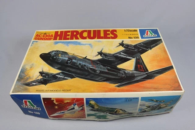 Italeri no 139 AC-130A AC130 Hercules Ghostrider Gunship New in Box 1:72 Scale