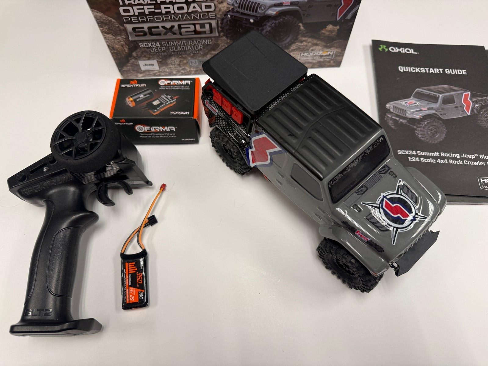 Upgraded Axial 1/24 SCX24 Summit Racing Jeep Gladiator 4X4 Rock Crawler RTR