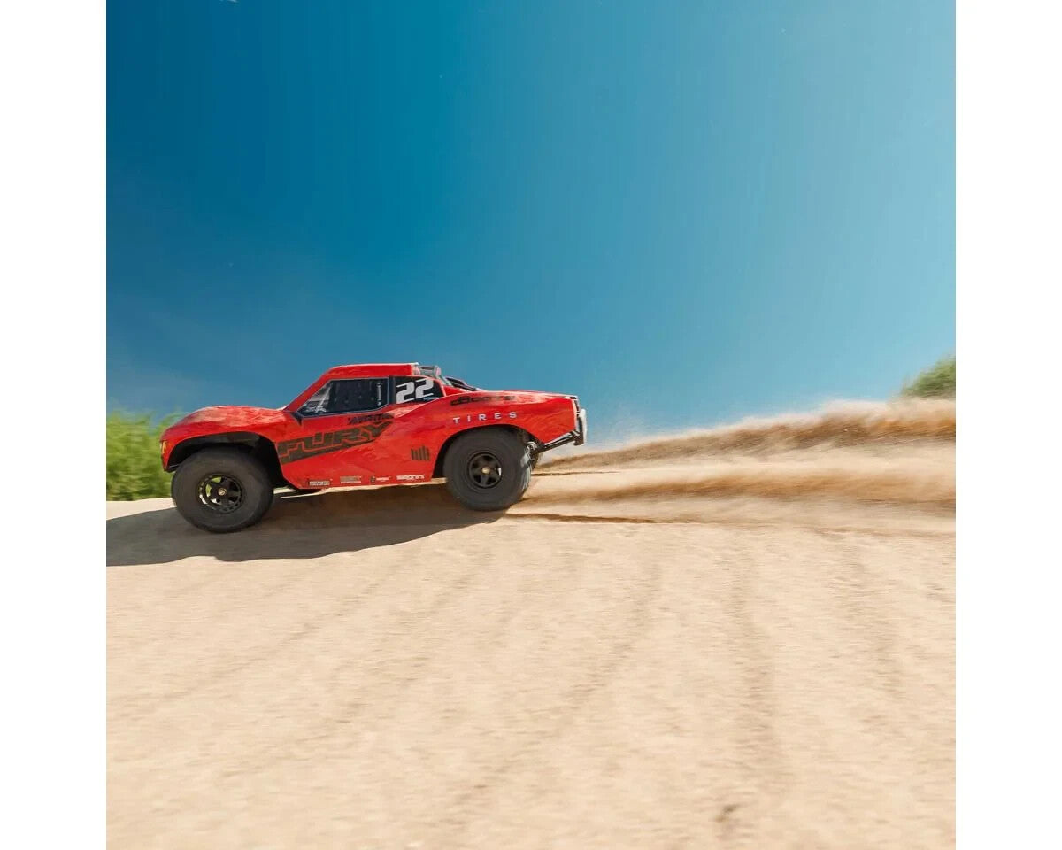 Arrma Fury 2WD MEGA 550 RTR Brushed 1/10 Off-Road Short Course Truck (Red) w/SLT