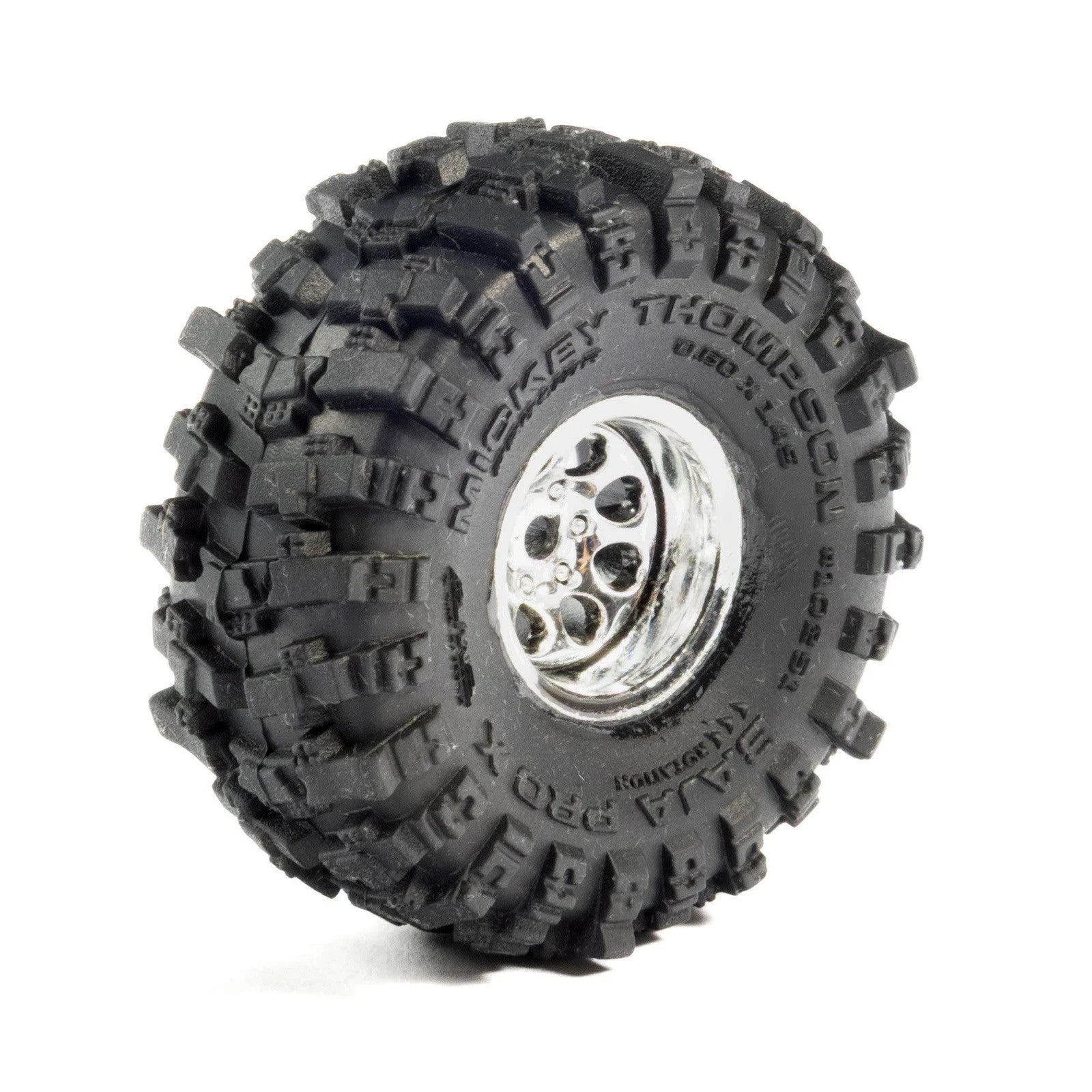 PRO1025110 1/30 Baja Pro X Front/Rear Mounted Chrome Beast Tires (4) Axial SCX30