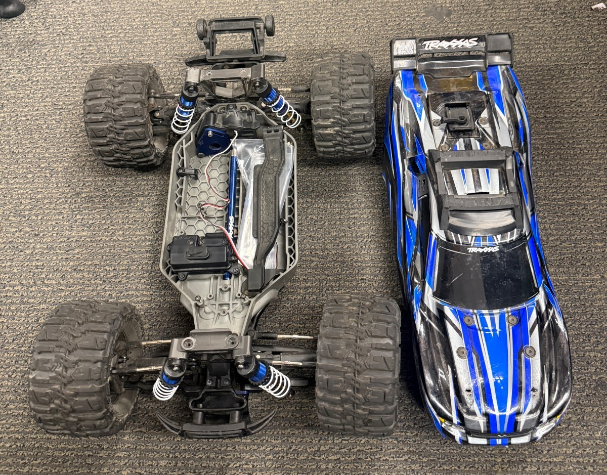 Traxxas Rustler 4WD 1/10 RC Stadium Truck Roller Chassis w/ Body and Wheels