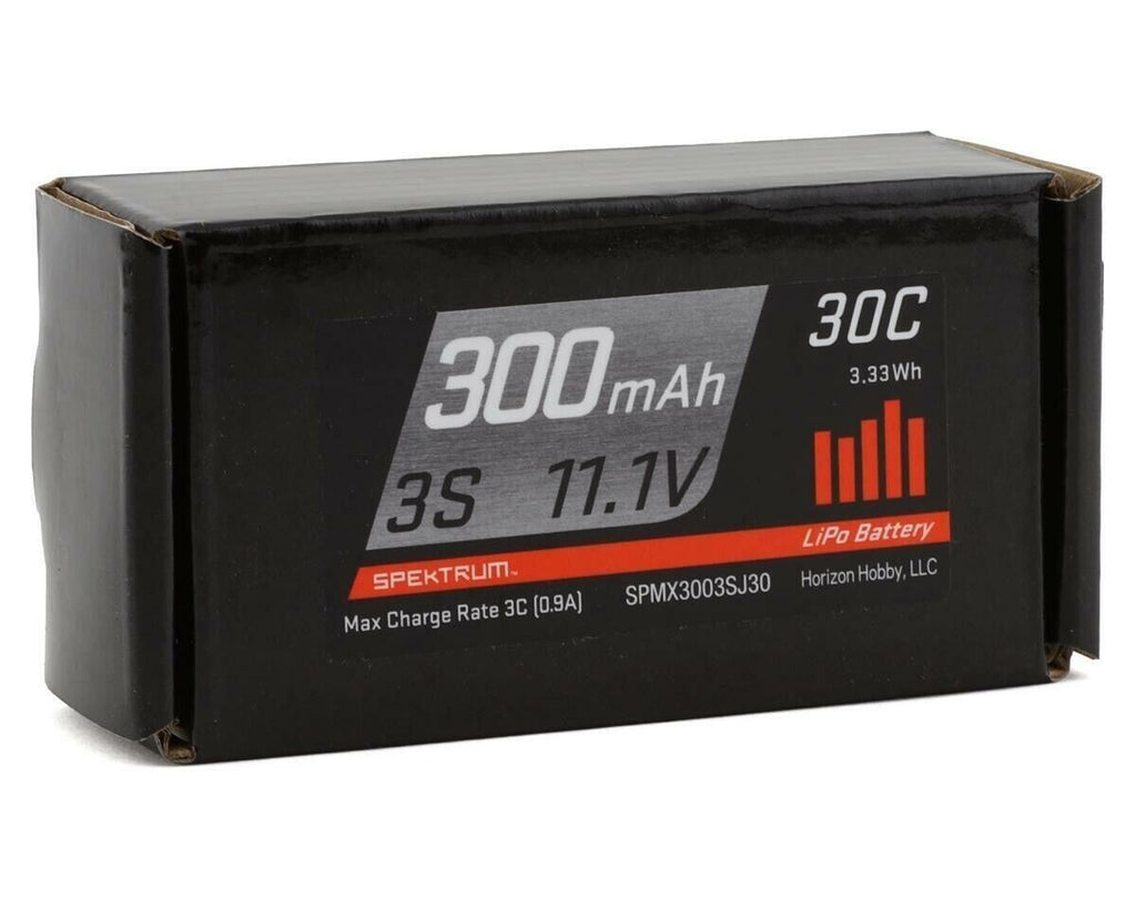 SPMX3003SJ30 Spektrum RC 3S 30C LiPo Battery Pack w/JST Connector 11.1V 300mAh