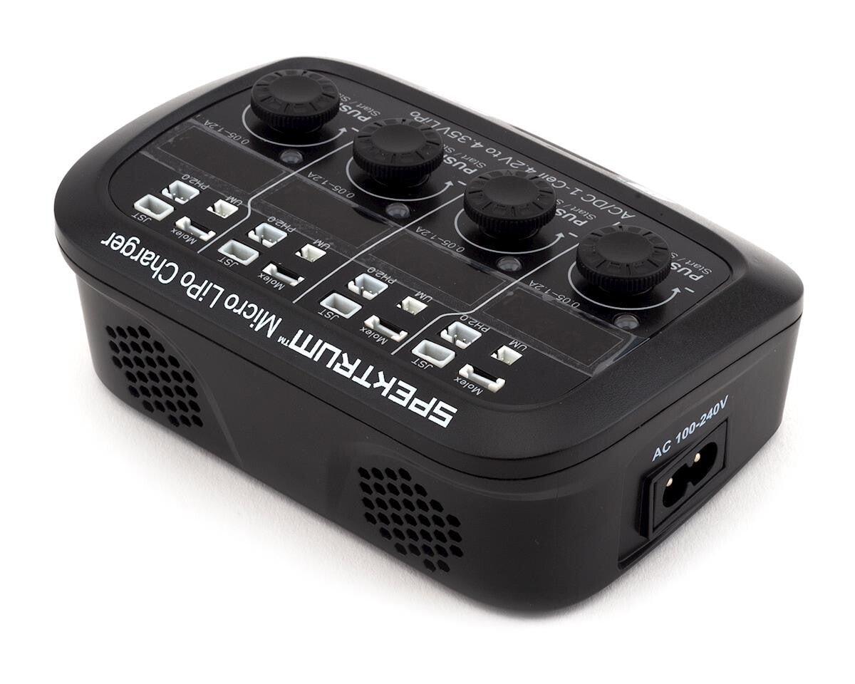 Spektrum RC S44 AC/DC 1S LiPo Battery Smart Charger SPMXC1040 : UMX Sport Cub