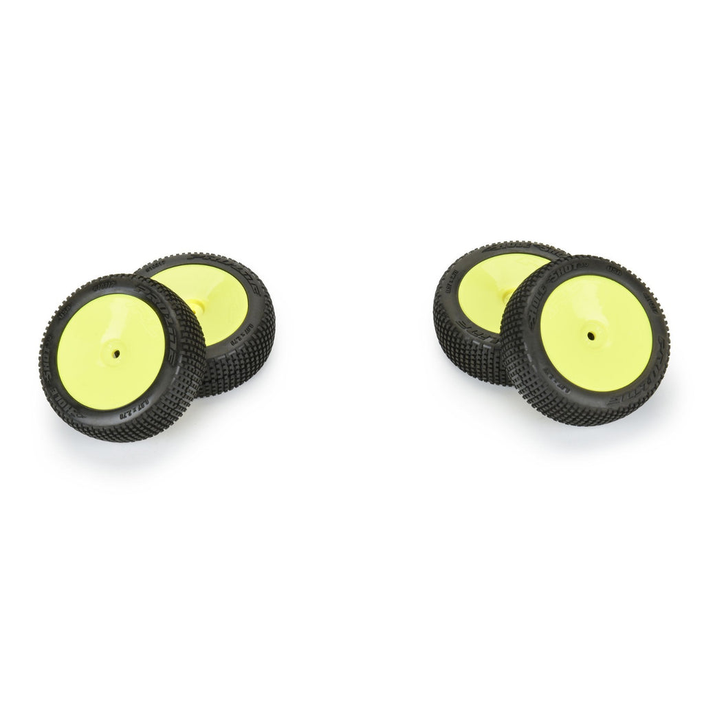 PRO1031713 1/14 Hole Shot 3.0 F/R Tire MTD 12mm Yellow Velocity (4): Typhon GROM
