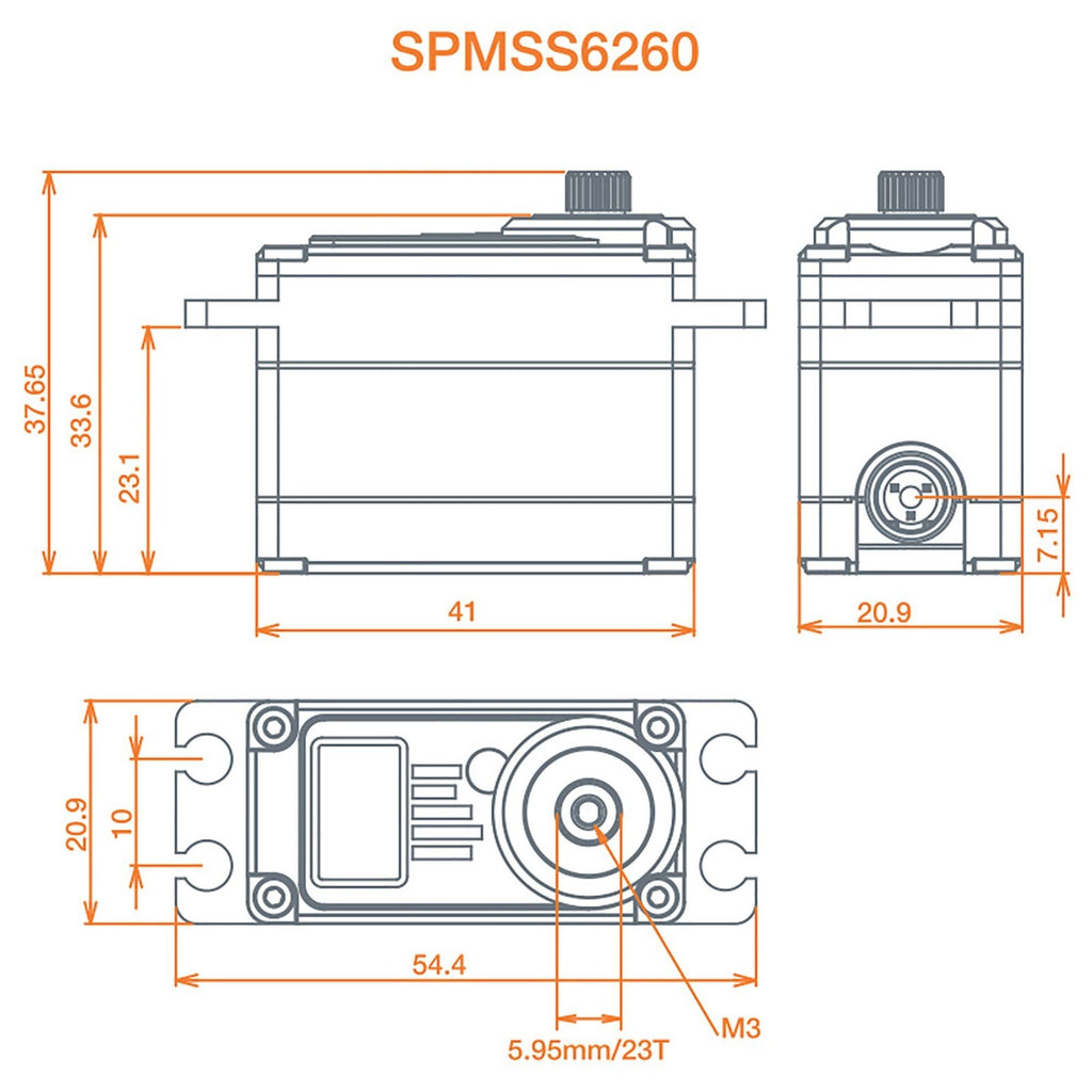 Spektrum S6260 High Torque High Speed Digi HV Metal Servo SPMSS6260 Servos